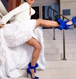Suede Ribbon Bow Pumps - ( Variety of Colors to choose from ) - DESIGNER INSPIRED FASHIONS