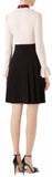 Ruffle-Front Pleated Jersey Dress