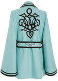 Blue Bell-Sleeve Coat