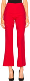 Cropped Crepe Trousers, Red