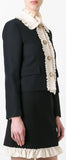 Ruffle Trim Crop Jacket & Skirt Set