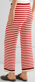 Striped Stretch Knit Top & Pant Set