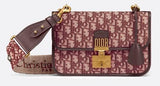 Oblique Small Flap Bag - Burgundy Red