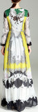 Printed Long-Sleeve Maxi Dress
