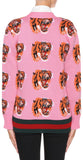 Tiger Knit Cardigan Sweater