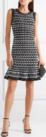 Jacquard Knit Mini Dress