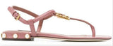 Amore Sandals with Logo, Pink | DESIGNER INSPIRED FASHIONS