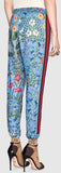 'Flora Knight' Print Embroidered Jacket & Pant Set