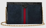 Ophidia Embroidered Suede Shoulder Bag