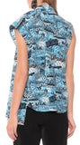 Patterned Sleeveless Shirt