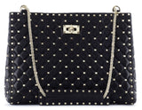 Rockstud Spike Shopping Bag, Black