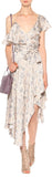 Stranded Wrap Printed Midi Dress