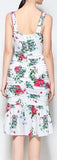 Ruched Floral Print Dress