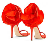 Peony Sandals - Black, Nude/Pink, Red