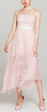 Pink Tiered sleeveless Tulle Dress