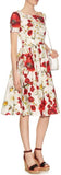 Red Poppy-Print Dress