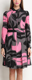 Printed Pleated Shirt-Dress