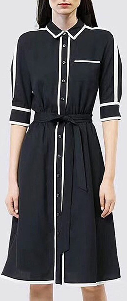 Color-Contrast Shirt-Dress