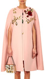 Embellished Appliques Cape & Dress Set in Pink or Cream - DESIGNER INSPIRED FASHIONS
