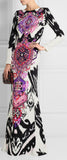 'Suzani' Printed Long Sleeve Maxi Dress - Multi Color - DESIGNER INSPIRED FASHIONS