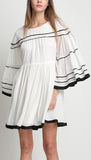 Babydoll Dress Contrast Mini Dress