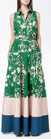 Printed Sleeveless Maxi Dress