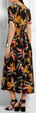 'Bird of Paradise' Print Silk Midi Dress - DESIGNER INSPIRED FASHIONS