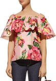 Floral Printed Flounce Top & Matching Skirt Set