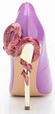 Snake Charmer Stiletto Pumps in Black or Purple - DESIGNER INSPIRED FASHIONS