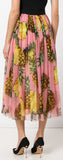 Pineapple Print Pleated Midi Skirt - DESIGNER INSPIRED FASHIONS