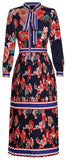 Floral-Print Pleated Midi Dress