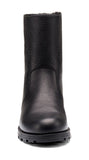 Black Meguro Fur-Lined Leather Ankle Boots