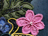 'Flower Child' Embellished Flared Jeans - DESIGNER INSPIRED FASHIONS
