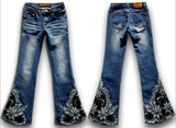 Embellished Flared Jeans - DESIGNER INSPIRED FASHIONS