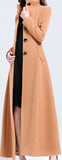 Long Single-Breasted Wool Coat