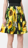 Sunflower Print Skirt