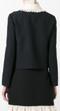 Ruffle Trim Crop Jacket & Skirt Set