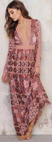 'Juliet' Maxi Dress in Maroon - DESIGNER INSPIRED FASHIONS