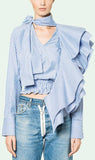 Crazy Ruffle Shirt, Striped