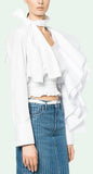 Crazy Ruffle Shirt, White
