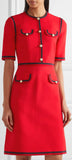 Grosgrain-Trimmed Cady Mini Dress - DESIGNER INSPIRED FASHIONS