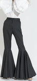 Pinstripe Bell-Bottom Pants