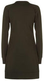 Monster-Eyes Sweater-Dress, Military Green