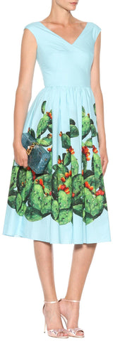 Cactus Print Dress - DESIGNER INSPIRED FASHIONS