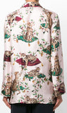 Floral & Cat-Print Pajama Shirt & Pant Set