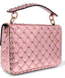 The Rockstud Spike Quilted Metallic Leather Shoulder Bag