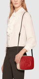 GG Soho Leather Shoulder Bag - (Red, Pink or Navy Blue) - DESIGNER INSPIRED FASHIONS