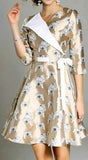 Printed Shimmer Mini Dress