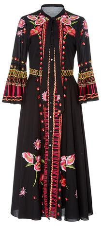 Amity Neck-Tie Midi Dress - Black - DESIGNER INSPIRED FASHIONS