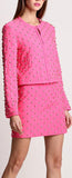 Crystal Embellished Cotton & Cashmere Jacket & Skirt Set